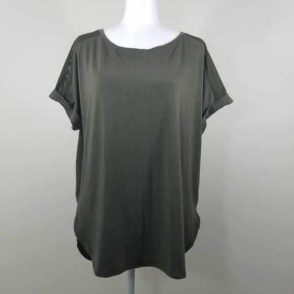 Avia Tops - Avia Activewear Short Sleeve Scoop Neck Top Size L